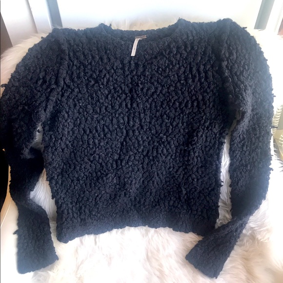 Free People Sweaters - Free People distressed black sweater small